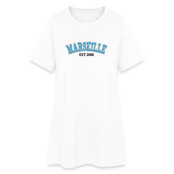 Marseille Fondé en 2006 - Robe T-shirt Femme - blanc - Devant