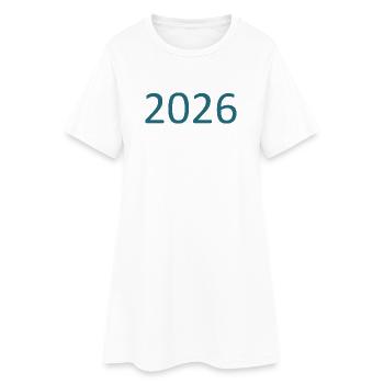Année du numéro 2026 - Robe T-shirt Femme - blanc - Devant