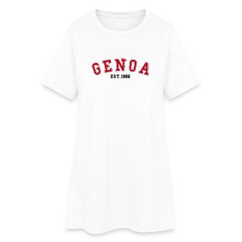 Gênes fondée en 1986 - Robe T-shirt Femme - blanc - Devant