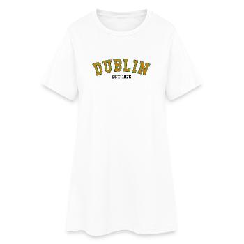 Dublin Fondé en 1976 - Robe T-shirt Femme - blanc - Devant