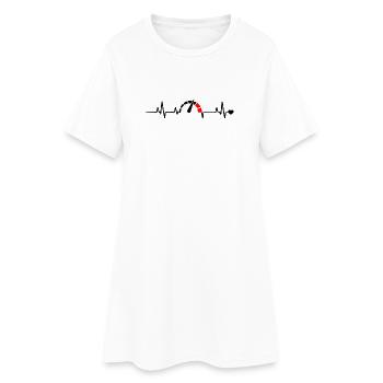 Roter Segmentbogen Logo Muster - Frauen T-Shirt-Kleid - Weiß - Vorne