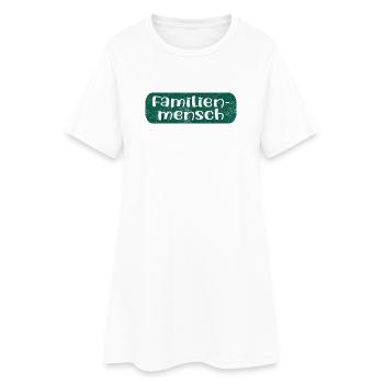 Familienmensch mit Herz - Frauen T-Shirt-Kleid - Weiß - Vorne