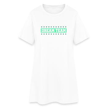 DREAM TEAM Retro Neon Typography - Women’s T-Shirt Dress - white - Front
