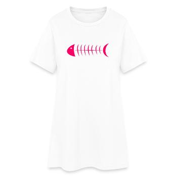 SARDINE. POISSON. POISSON D'AVRIL. PÂQUES. MER - Robe T-shirt Femme - blanc - Devant