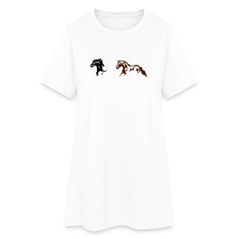 Chevaux, poneys, animaux, étalon, - Robe T-shirt Femme - blanc - Devant