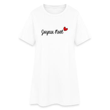JOYEUX NOËL. NOËL. MERRY CHRISTMAS. NOUVEL AN - Robe T-shirt Femme - blanc - Devant