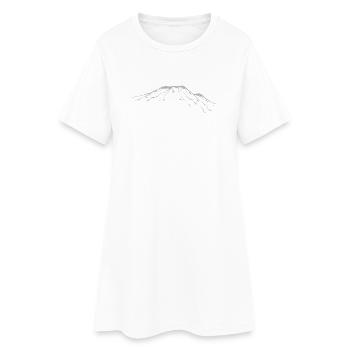 Silhouette de la montagne Snowy Peak - Robe T-shirt Femme - blanc - Devant
