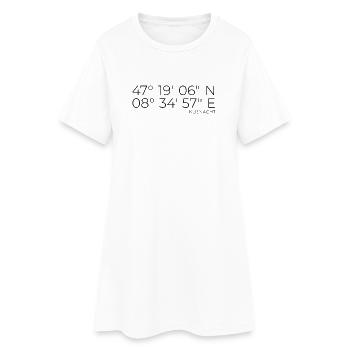 coordonnées Küsnacht Zurich - Robe T-shirt Femme - blanc - Devant