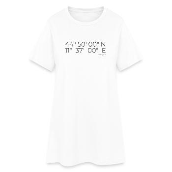 coordonnées Ferrare, Italie - Robe T-shirt Femme - blanc - Devant