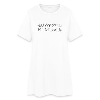 Coordonnées Wels, Autriche - Robe T-shirt Femme - blanc - Devant