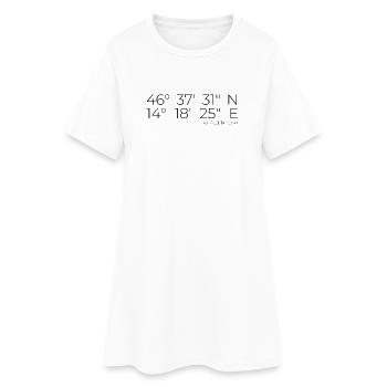 Coordonnées Klagenfurt, Autriche - Robe T-shirt Femme - blanc - Devant