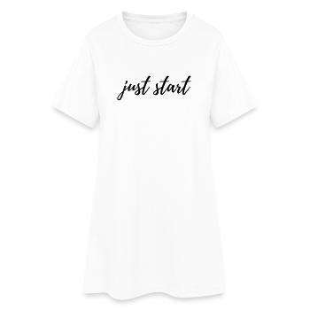 Commencez simplement un état d’esprit minimaliste de motivation et de croissance - Robe T-shirt Femme - blanc - Devant