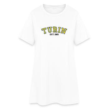 Turin Est.1965 - Frauen T-Shirt-Kleid - Weiß - Vorne