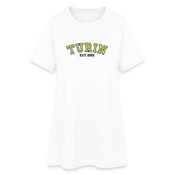 Turin Est.2005  - Women’s T-Shirt Dress - white - Front