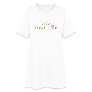 Merci Butterfly Gold Lettering - Robe T-shirt Femme - blanc - Devant