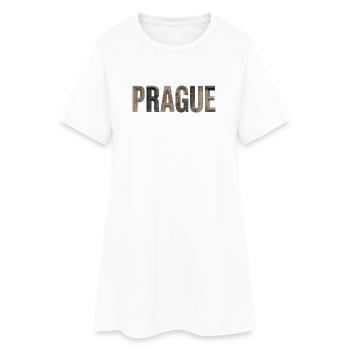 Typographie de Prague avec architecture historique - Robe T-shirt Femme - blanc - Devant
