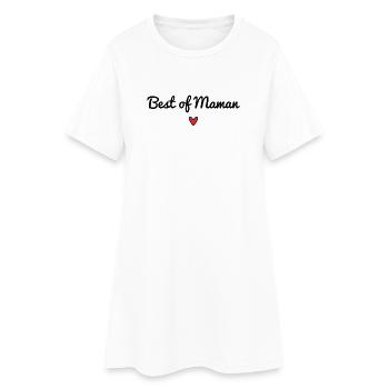 COEUR. MAMAN. FÊTE DES MÈRES. FÊTE. BONNE FÊTE - Robe T-shirt Femme - blanc - Devant