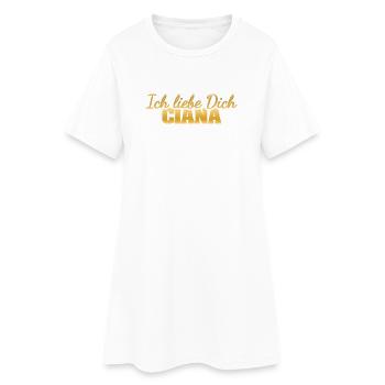 Cadeau pour Ciana - Robe T-shirt Femme - blanc - Devant