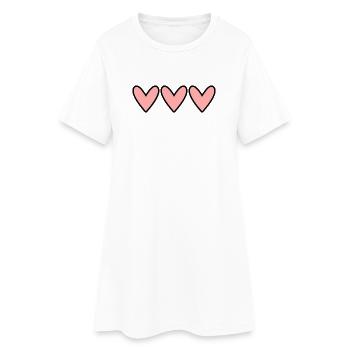 COEUR. MAMAN. FÊTE DES MÈRES. FÊTE. BONNE FÊTE - Robe T-shirt Femme - blanc - Devant