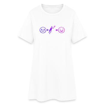 Geschenkidee für einen Tennis mit Tennis - Frauen T-Shirt-Kleid - Weiß - Vorne
