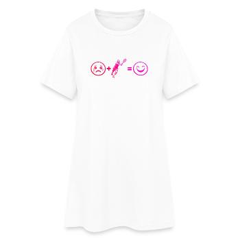 Geschenkidee für einen Tennis mit Tennis - Frauen T-Shirt-Kleid - Weiß - Vorne