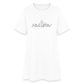 PewPew Laser Rétro Graphique Portable - Robe T-shirt Femme - blanc - Devant