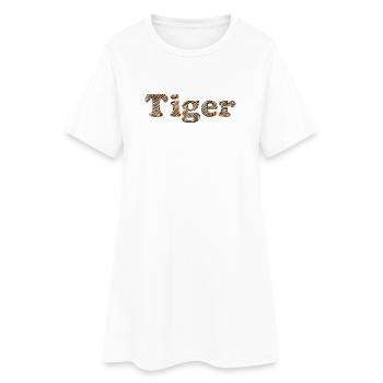 Le tigre qui sommeille en vous... - Robe T-shirt Femme - blanc - Devant