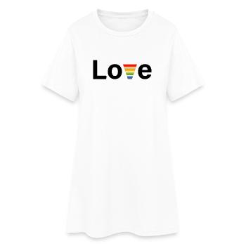 CSD rainbow love shirt - Women’s T-Shirt Dress - white - Front