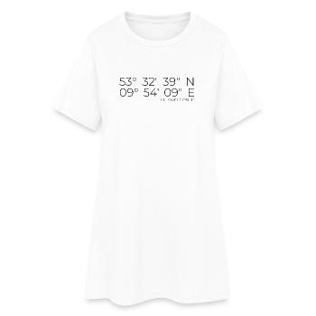 Coordonnées Övelgönne Hamburg - Robe T-shirt Femme - blanc - Devant