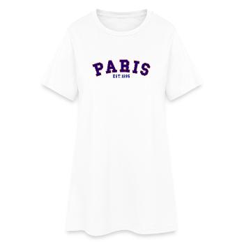 PARIS_EST_1995 - Robe T-shirt Femme - blanc - Devant