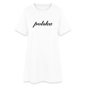 Polska Polen Geschenk - Frauen T-Shirt-Kleid - Weiß - Vorne