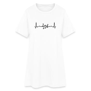 Clé de musicien Heartbeat Music - Robe T-shirt Femme - blanc - Devant