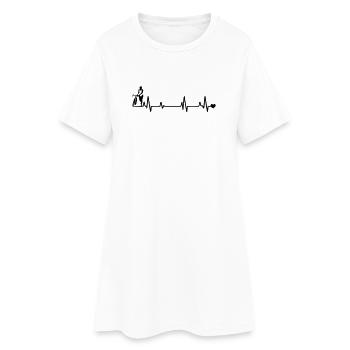Bicyclette - Robe T-shirt Femme - blanc - Devant