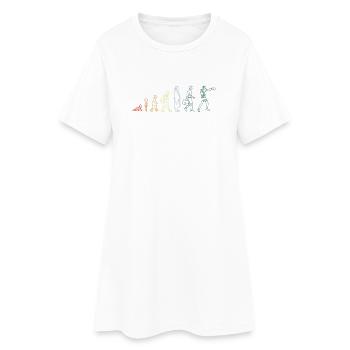 Évolution des boîtes vintage - Robe T-shirt Femme - blanc - Devant