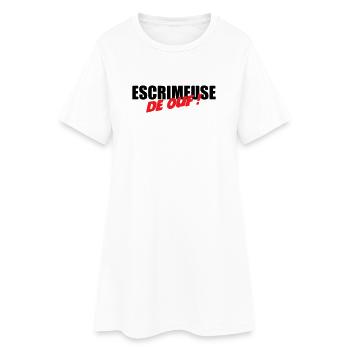 Escrimeuse de ouf : le motif pour les tireuses - Robe T-shirt Femme - blanc - Devant