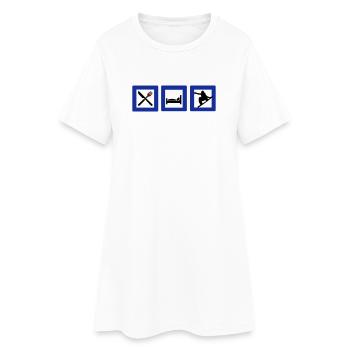 snowboard - Robe T-shirt Femme - blanc - Devant