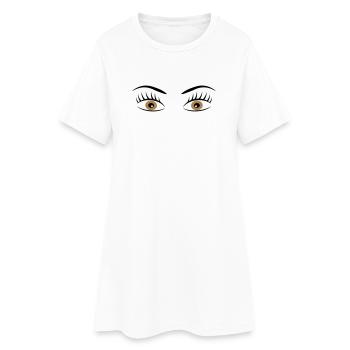 2541614 15414855 eye - Women’s T-Shirt Dress - white - Front
