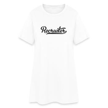 Recruiter - Frauen T-Shirt-Kleid - Weiß - Vorne