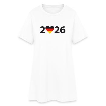 J’aime l’Allemagne 2026, Vacances en Allemagne 202 - Robe T-shirt Femme - blanc - Devant