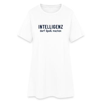 L’intelligence peut être amusante Conception d’affirmations - Robe T-shirt Femme - blanc - Devant