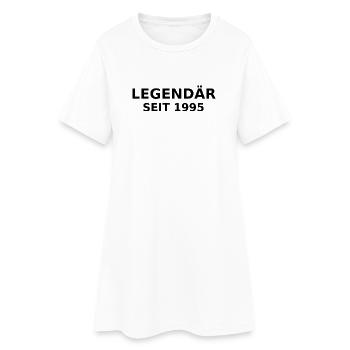 LEGENDÄR SEIT 1995 - Frauen T-Shirt-Kleid - Weiß - Vorne