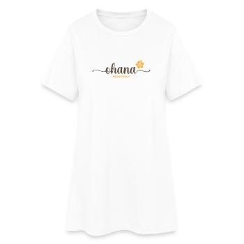 Chemise Hawaï de la famille Ohana - Robe T-shirt Femme - blanc - Devant