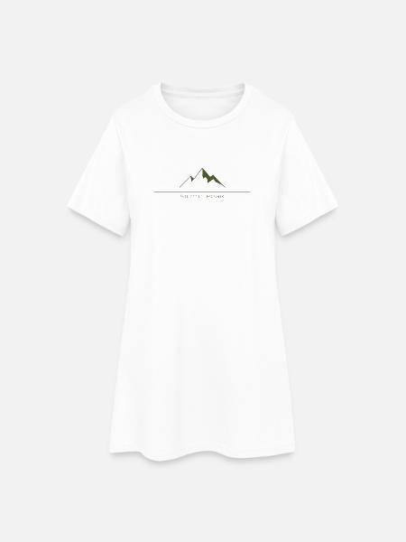 Silent Peak Olive - Frauen T-Shirt-Kleid - Weiß