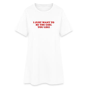 Citation drôle et sarcastique de rencontres pour petite amie - Robe T-shirt Femme - blanc - Devant