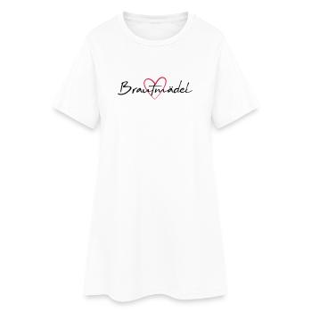 Fille de mariage Coeur Enterrement de vie de jeune fille - Robe T-shirt Femme - blanc - Devant
