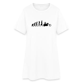 evolution_chopper - Frauen T-Shirt-Kleid - Weiß - Vorne