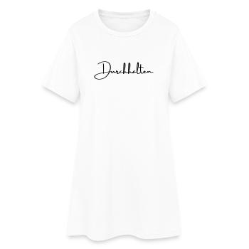 Durchhalten Motivation Handschrift Statement - Frauen T-Shirt-Kleid - Weiß - Vorne