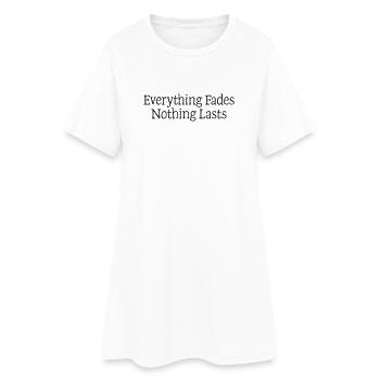 12 Tout s’estompe - Robe T-shirt Femme - blanc - Devant