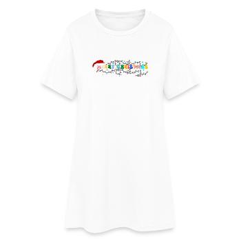 Lettrage de Noël coloré - Robe T-shirt Femme - blanc - Devant