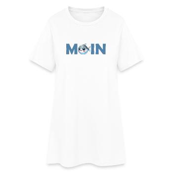 Niedlicher Fisch mit großen Augen - Frauen T-Shirt-Kleid - Weiß - Vorne